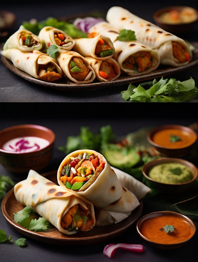 Veg Kathi Rolls Recipe