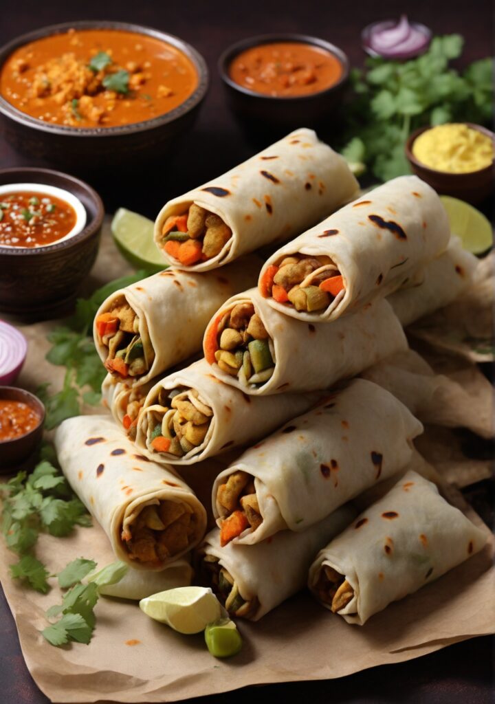 Veg Kathi Rolls Recipe